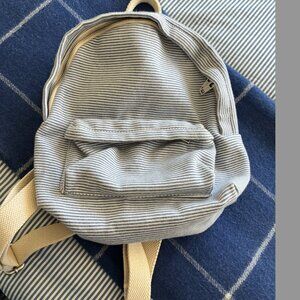 Brandy Melville  John Galt  Mini Backpack Light Blue Stripe